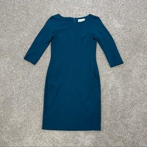 M.M. LaFleur Dark Teal Etsuko Sheath Dress